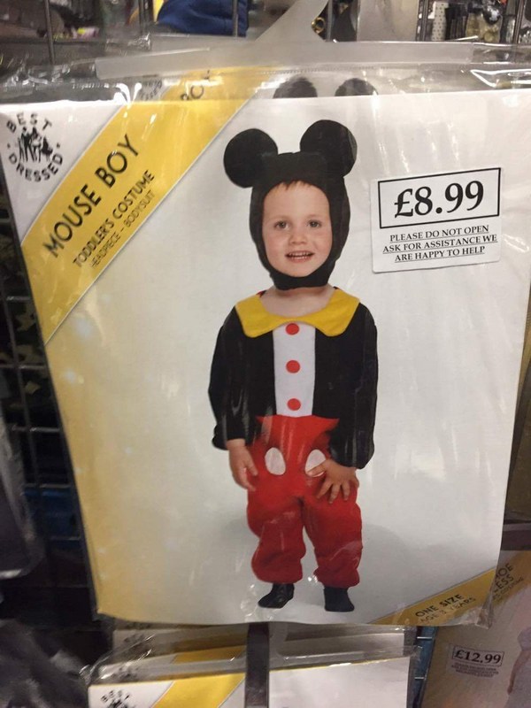 Mouse boy costume