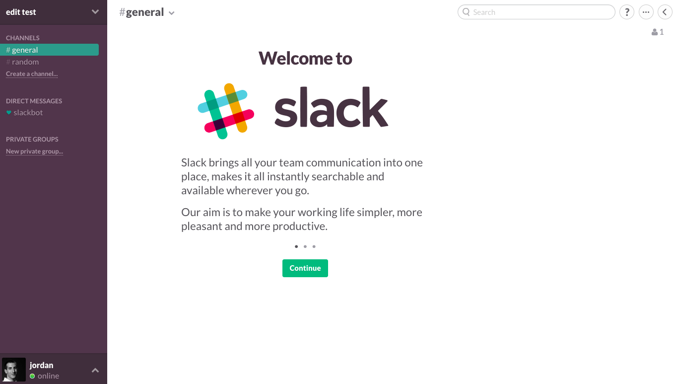 login slack