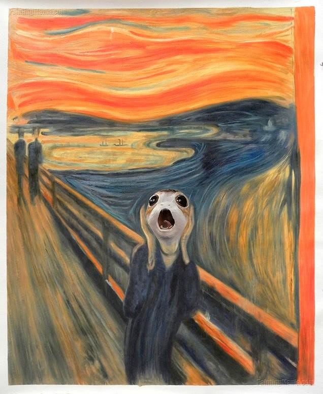 The Scream as a Porg