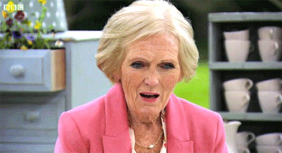 Mary Berry looking horrified