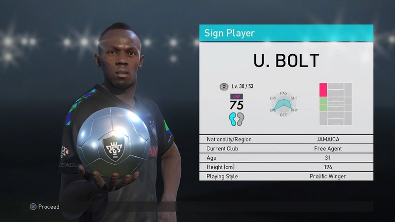 You can sign the fastest man in the world!
