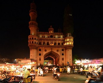 India - Telangana - Hyderabad - Streetlife At Night - 2