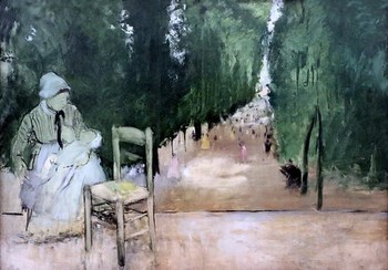 IMG_3719A Edgar Degas. 1834-1917. Paris.  La nourrice du jardin du Luxembourg.  The nurse in the Luxembourg garden. 1872.   Montpellier Musée Fabre