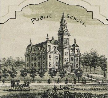 Lincoln Street, 008, Ames High School, Oliver, Easton High School, 8 Lincoln Street, North Easton, MA, info, Easton Historical Society
