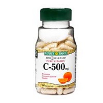 Nature’s Bounty Vitamin C 500 mg Capsules Time Released 100 Capsules (Pack of 5)