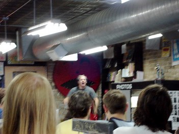 Bob Odenkirk onstage at Quimby's