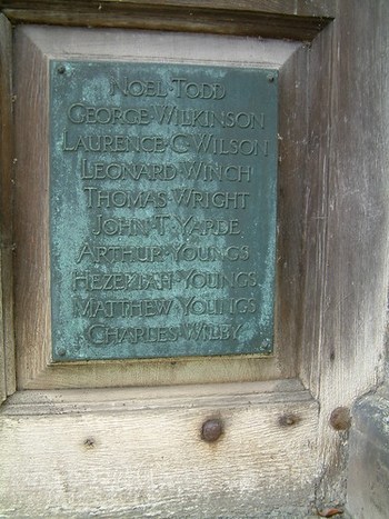 St Peter Mancroft - Great War Memorial Panel 4:Todd to Wilby