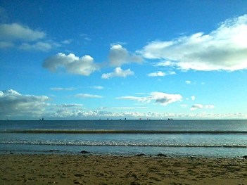 Windsurfers in Swansea Bay