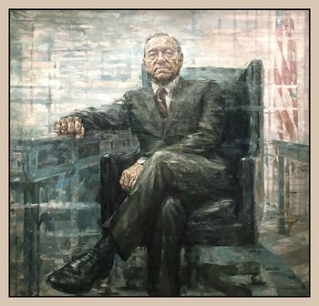 Portrait of Kevin Spacey as President Frank Underwood by Jonathan Yeo -- National Portrait Gallery Washington (DC) March 2016