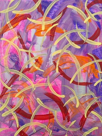Original Acrylic Abstract Painting on Canvas Panel 