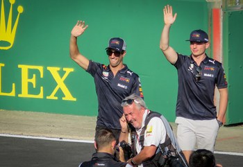 Daniel Ricciardo & Max Verstappen, The Sky F1 Show Live, British GP 2018