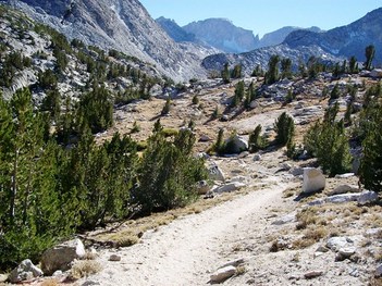 Hiking along the Sierra Crest near Mono Pass - mono60
