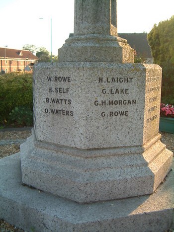 Acle  - Great War Memorial - Laight to Waters