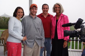 On location for MSNBC in Nantucket with Anne Graham Lotz, daughter of evangelical leader, Billy Graham - June 18, 2005