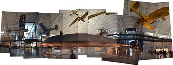Steven F. Udvar-Hazy Center: Photomontage of  SR-71 on the port side