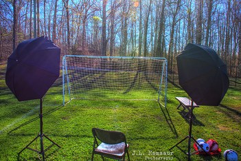 Photo Set-up for Soccer Shoot