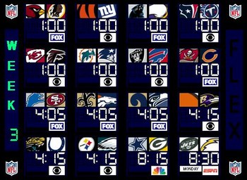 NFL Week 03 - Schedule