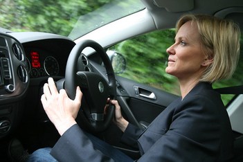 Hermione Norris driving the Tiguan