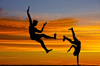 Capoeira in the Sunset