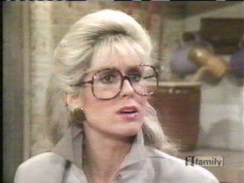 Judith Light wearing her big glasses on TV show Who's The Boss
