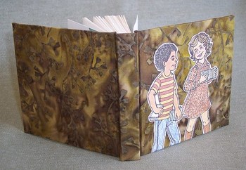 Small Blank Journal with Kids on the Front, Open