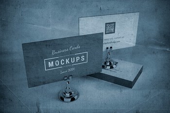 Letterpress Business Cards Mockup