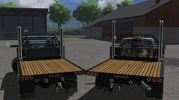 Custom Diesel Truck Flatbed With Stacks v1.0