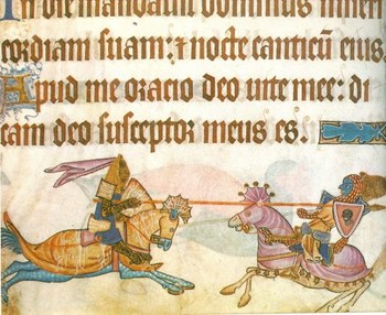 eastiseverywhere: Unknown European artist A fanciful illustration showing Richard I Unhorsing the Great Saracen, Saladin. Europe (1200s) [x] Yes, they painted Saladin as blue. I guess they had a very shaky idea of People of Colour back then. Ṣalāḥ ad-Dīn