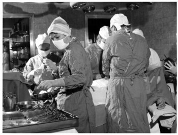 Nurses in the operating theatre, Royal Brisbane Hospital, August 1969
