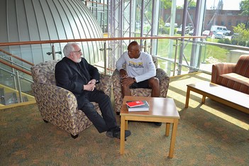 Br. Norman Meets with Joshua Dobbs