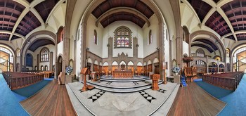 360 degree interior panorama from the apse of St Andrew’s Presbyterian Church - 2 of 2 - Forrest - ACT - Australia - 20171024 @ 13:53