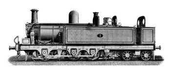 Mersey Railway (UK) - 0-6-4T steam locomotive Nr. 1 (Beyer Peacock Locomotive Works, Manchester-Gorton 1885)