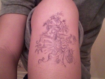 Knee Abstract Tattoo