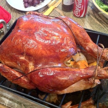 Mom knows how to cook a turkey