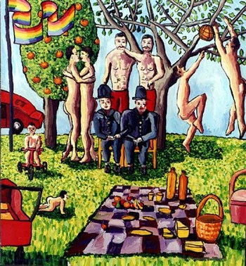 gay family generation of male men man queer art homosexual paintings artworks homo homoerotic art