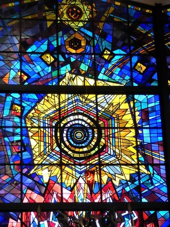 Chicago Architecture Foundation Open House, 10/19-20/19, Chicago Loop Synagogue, 16 S. Clark Street, Sanctuary Stained Glass Window