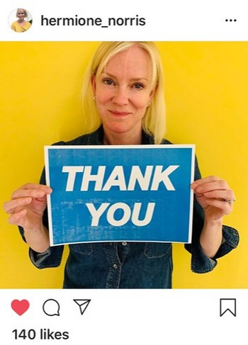 Hermione Norris Thank you