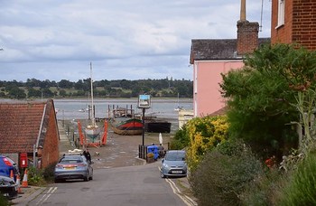 The view across the River Orwell at Pin Mill, Suffolk. 30 08 2020