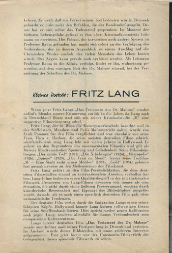 Flyer Das Testament des Dr. Mabuse (1933), 4