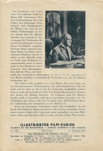 Flyer Das Testament des Dr. Mabuse (1933), 3