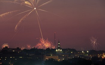 Fireworks near Howard University