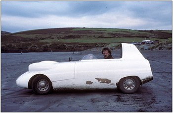 The Costin Mono on the beach in Wales, October 1995
