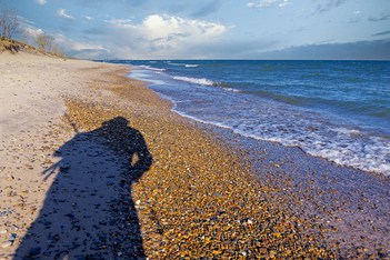 A Shadow and the Sea (Indiana Dunes National Park)