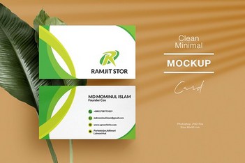 Clean minimal business card mockup Vol 3