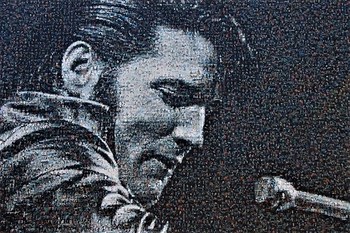 Elvis Presley Mosaic, Memphis, Tennessee, USA.