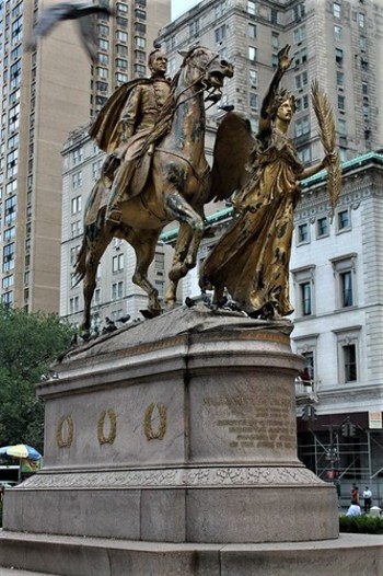 William Tecumseh Sherman Memorial By Augustus Saint-Gaudens, Grand Army Plaza, Manhattan, New York City, New York State, USA.
