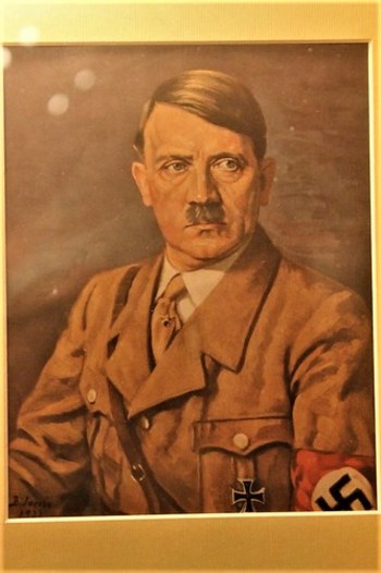 Adolf Hitler Painting, Oskar Schindler's Enamel Factory, Krakow, Poland.