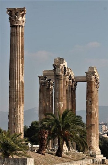 Temple of Olympian Zeus, Athens (Greece) Hellenic Republic.