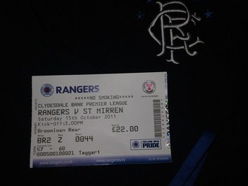 Rangers game ticket