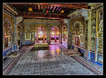 Jodhpur IND - Mehrangarh Fort Royal Bedroom 02